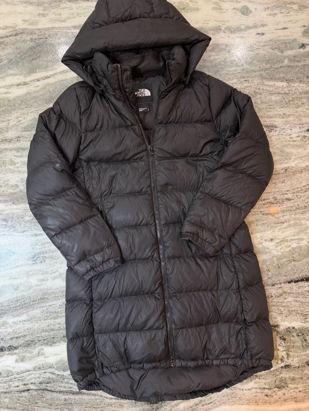 The North Face Black Long Puffer Parka Coat with Hood
Women’s Large